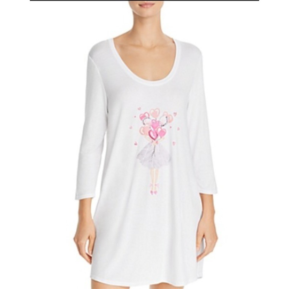 New Jane & Bleecker Sleep Shirt Girl with Heart Balloons S #68832